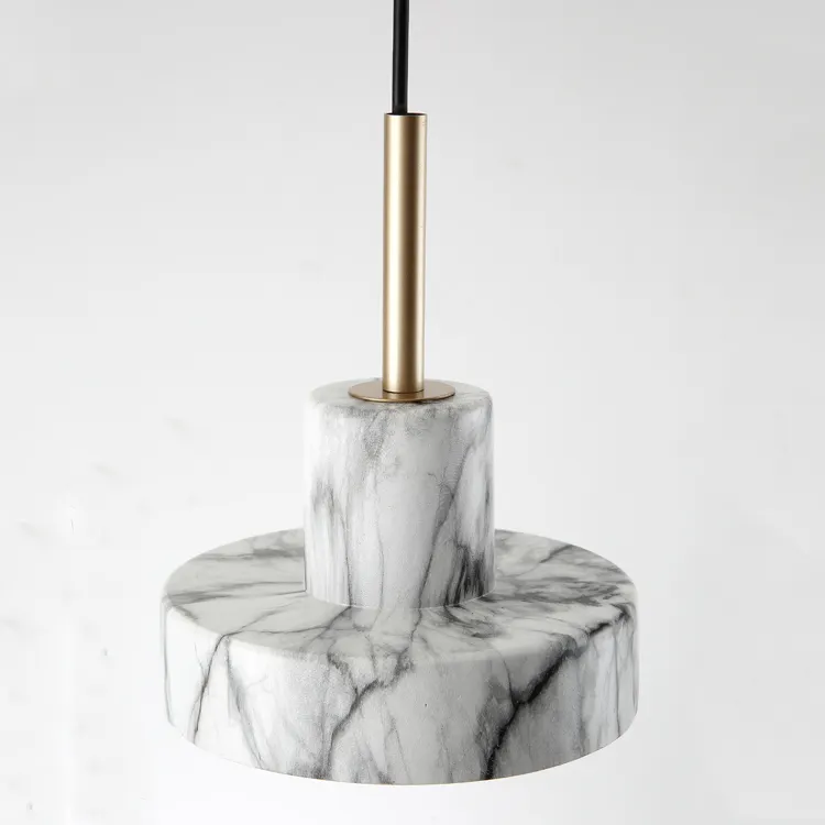 Nordic Interior Decoration Furniture Manual Marble Shade Lighting E27 Socket Pendant Lamp Modern for Restaurant Bedroom