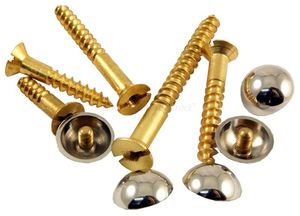 12mm 16mm 18mm Kubbeli yuvarlak kafa parlak pirinç ayna vidası - Product Image 6
