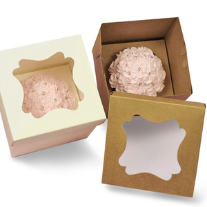 Boîtes à cupcakes personnalisées en papier kraft <span class=keywords><strong>mini</strong></span> avec insert en papier - Product Image 3