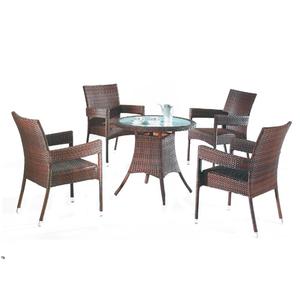 <span class=keywords><strong>Conjunto</strong></span> de <span class=keywords><strong>Mesa</strong></span> <span class=keywords><strong>y</strong></span> <span class=keywords><strong>Sillas</strong></span> de Jardín de Diseño Contemporáneo en Ratán, No Plegable - Product Image 5