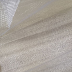 Tissu d'organza en <span class=keywords><strong>verre</strong></span> <span class=keywords><strong>de</strong></span> soie brillant, fil <span class=keywords><strong>de</strong></span> perles blanches et brillantes pour les robes/tissu décoratif - Product Image 5