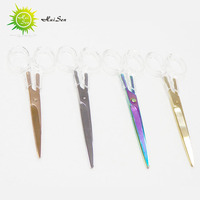Huisen-Tijeras de oficina de mango de plástico dorado acrílico, acero inoxidable, antiguo, lujoso