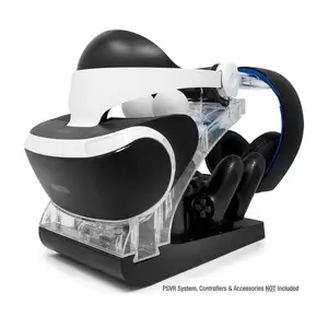 ספינה חינם רב-פונקציה Showcase טעינת Dock תחנת תצוגת Stand מחזיק בקר עבור PS VR PS4 Move PS בקר