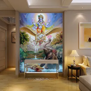 Nieuwste ontwerpen behang yoga Zuidoost-aziatische stijl restaurant behang mural Hindoe god Shiva behang slaapkamer