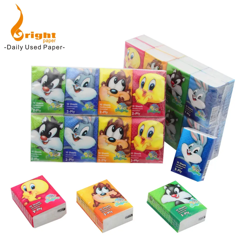 Wholesale Custom Pocket Pack Mini Facial Tissue Paper Handkerchief