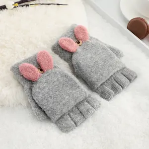 Wholesale funny winter computer girls acrylic magic knit gloves