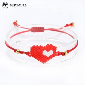 MI-B180070 MoyaMiya hecho <span class=keywords><strong>a</strong></span> mano miyuki de moda con cuentas eterno pulsera de la amistad de regalo de dí<span class=keywords><strong>a</strong></span> de San Valentín - Product Image 1