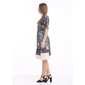 Yileya las señoras ocasionales simple vestido de <span class=keywords><strong>la</strong></span> manera, impresión floral de señora vestido - Product Image 2