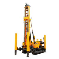 Foreuse à chenilles Hard Rock, compresseur d'air, machine de forage de puits d'eau