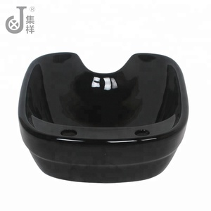 Lavabo de salon en céramique moderne blanc et noir JX-025 <span class=keywords><strong>avec</strong></span> unité Chabre pour salon de beauté et salle de bain - Product Image 5