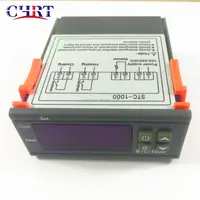 Pengontrol Temperatur Digital LED, STC-1000, CHRT 110V 220V, Sensor Termostat 2 Output Relay