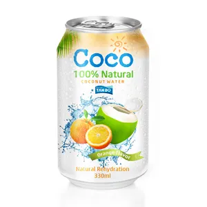 Boissons en noix de coco du Vietnam, commerce de dubaï, présentoir en étain avec certificat HALAL