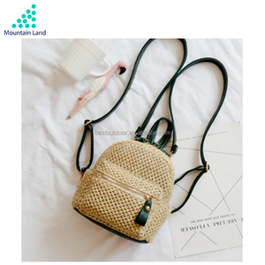 2018 Mode Stro Tassen Strand Rugzak Draad Draagtas Vrouwen Houten Tas Emmer Houten Producten Omgaan Met Beste Outdoor