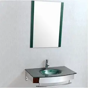 Hot Sale In Brazil Corner Bathroom Used  Hand Wash Lacquered Glass Basin