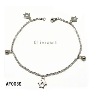 새로운 보석 실버 디자인 구두 여자 패션 발 보석 실버 Anklets