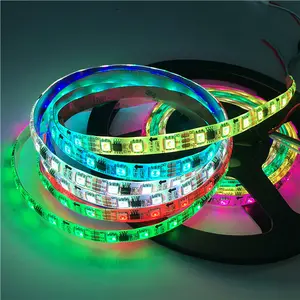 Lampu Strip Fleksibel Led Piksel Pintar, Lampu Strip Led 2812 Full Rgb, 144 Leds Ws2812B