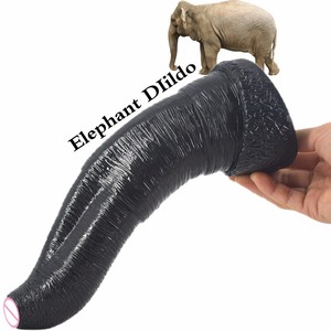 Grande negro consoladores grandes animal penis elefante consolador artificial pene anal plug masturbación juguetes sexuales - Product Image 1