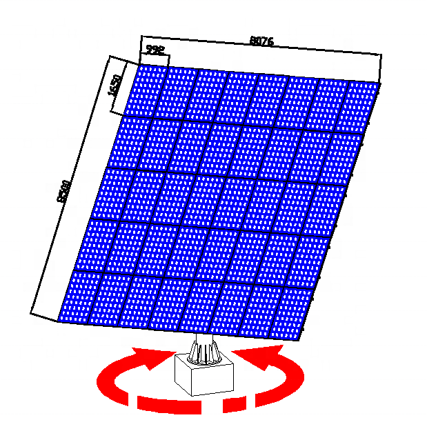 Высокое качество, индивидуальный солнечный кронштейн, двойной Солнечный трекер 10 кВт, двойная солнечная система трекера