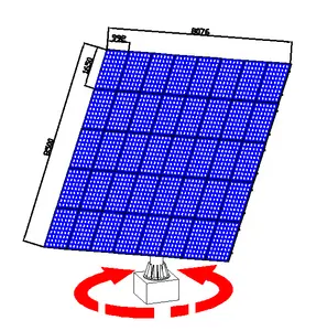 Hochwertige Anpassung Solar halterung Dual Solar Tracker 10kW Dual Solar Tracker System