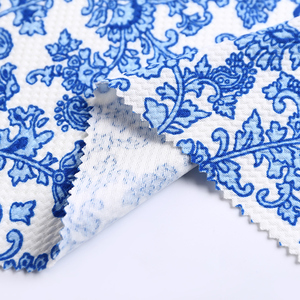 2019 challis stampa fiori blu granny chic <span class=keywords><strong>paisley</strong></span> bit bianco 95% poliestere 5% <span class=keywords><strong>spandex</strong></span> tessuto per il vestito - Product Image 6