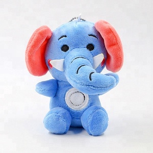 DÜŞÜK ADEDI Sevimli Özel 8 cm Peluş Yumuşak Oyuncak Fil Anahtarlık Kolye Toptan Ucuz Renkli Doldurulmuş Hayvan Mini Peluş Fil - Product Image 2