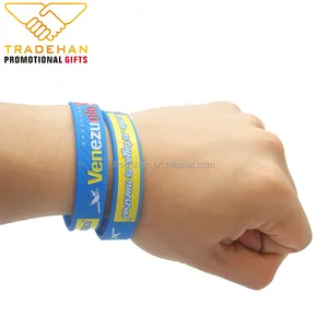 Custom made engrave laser silicone wristband debossed filled logo