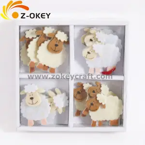 2015 hot sale Sheep shape felt crafts fridge magnet