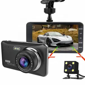4.0英寸高清 1080 P 驱动器录像机高清车载 dvr 摄像机双镜头夜视车载摄像机