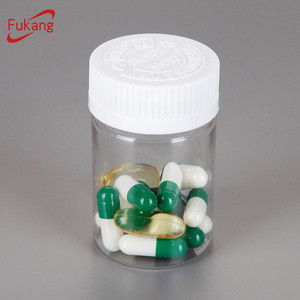 Custom Cheap High Quality Capsule <strong>Container</strong> 80Ml Clear Empty Supplement Vitamin Capsule <strong>Pill</strong> Plastic Bottle for Packaging - Product Image 1