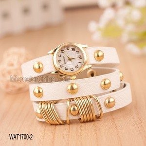 En stock fou acheter style européen blanc couleur pas cher bracelet en cuir femmes montre - bracelet - Product Image 1