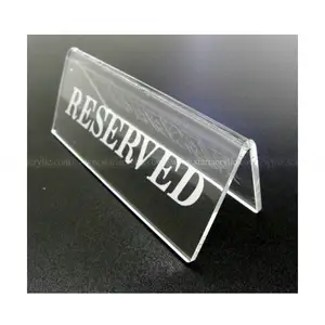 Radierung Tischplatte Klar Acryl Reserviert Schilder, Acryl Tisch Zelt Schild RESERVIERT, Klar Acryl Halter mit Reserviert