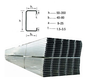 China Steel Companies Standard länge von <span class=keywords><strong>C</strong></span> Pfetten stahl <span class=keywords><strong>C</strong></span> Profil Pfetten Preis Standard größe von <span class=keywords><strong>C</strong></span> Pfetten - Product Image 1