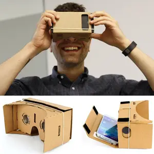 Logotipo personalizado impresión cartón 2023 DIY papel VR auriculares con correa para la cabeza