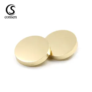 Stocking design custom gold flat shank button for coats