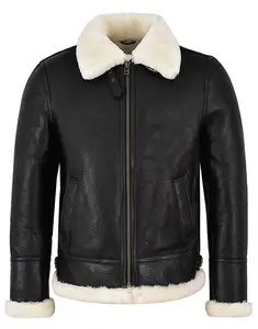 חדש סגנון Mens Pu מעיל עם צמר כבש רירית Cuero דה Hombres Jackette הלבשה פלה Uomo מעיל לגבר