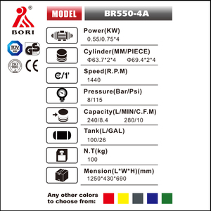 Usine meilleur <span class=keywords><strong>prix</strong></span> populaire 100 litres compresseur d'air portable - Product Image 3