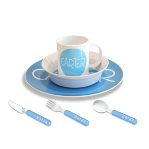 Service de vaisselle pour enfants 100% dessin animé, assiette bébé en mélamine, bol, tasse, cuillère, <span class=keywords><strong>fourchette</strong></span>, couteau, service de vaisselle pour enfants 6 pièces - Product Image 1