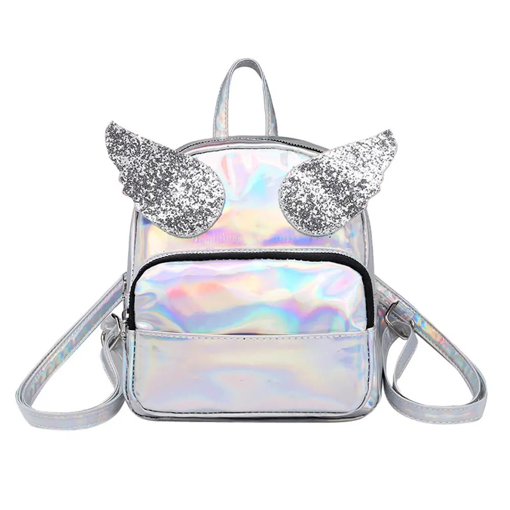 Women Fashion Laser Backpacks Girls Cute Angel wings School Bag Backpack Satchel Female Travel Laptop Shoulder Bag