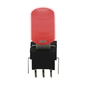 Lakeview 0.1A 30 V DC ימין זווית & אנכי על PCB מואר LED מיקרו לדחוף כפתור מתג