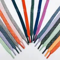 Hohe qualität günstige flache polyester schnürsenkel, individuell bedruckte schuh spitze mit kunststoff tipps