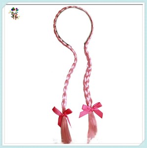 Oktoberfest Dutch botola bavarese Beer Girls colore <span class=keywords><strong>rosa</strong></span> estensione sintetica pezzi di capelli <span class=keywords><strong>trecce</strong></span> HPC-0133 - Product Image 2