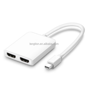 4K <span class=keywords><strong>Mini</strong></span> <span class=keywords><strong>DisplayPort</strong></span> <span class=keywords><strong>a</strong></span> <span class=keywords><strong>2</strong></span> <span class=keywords><strong>HDMI</strong></span> MST <span class=keywords><strong>HDMI</strong></span> Multi Monitor divisor Hub para PCs con Windows IOS - Product Image 1
