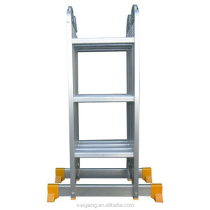 Thang Giàn Giáo <span class=keywords><strong>Heavy</strong></span> <span class=keywords><strong>Duty</strong></span> Nhôm Folding Bước Thang Nền Tảng Mở Rộng Đa Năng Với Tấm Nền Tảng-330Lbs - Product Image 6