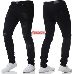 Jeans bleus pour hommes, jeans skinny déchirés, fabrication sur mesure en gros, haute qualité, fabriqué en Chine - Product Image 5