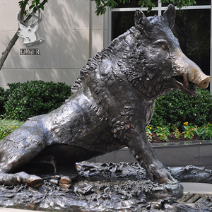 Cortile decorazione a grandezza naturale in metallo cinghiale statua per la vendita - Product Image 3