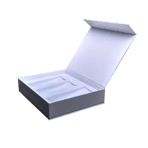 A4尺寸定制设计精装刚性纸板盒磁铁封闭纸礼品盒与标志印刷