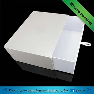 Ivoire blanc emballage papier spécial boîte dawer forme 2 pièces