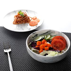 La primera opción <span class=keywords><strong>de</strong></span> uso del Hotel suave mármol vajilla <span class=keywords><strong>de</strong></span> cerámica sirve tazón con tapa <span class=keywords><strong>de</strong></span> cerámica ~ - Product Image 6