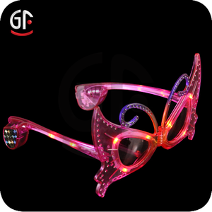 2016 heißer Verkauf Stilvolle Glow In The Dark Schmetterling Geformt Led-Blitz Sunglass - Product Image 5