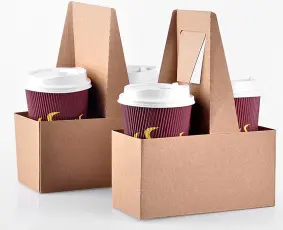 Suporte de copo de papel descartável, suporte de copo de papel para café e chá personalizado